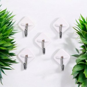 Крючки самоклеящиеся для полотенец (5 шт.) 2.5 см*4.5 см