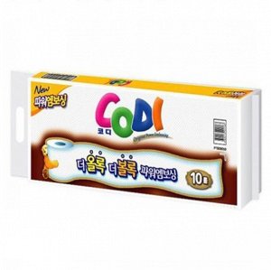 Мягкая туалетная бумага "Codi Bathroom Tissue" (двухслойная, тиснёная) 10 рулонов