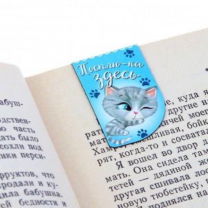 Набор магнитных закладок "Котики, которые живут в книжках", 4 шт.