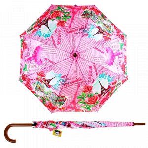 зонт-трость складной "Париж", d 60 см, 8 спиц