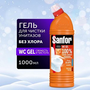Средство для сантехники гель SANFOR WC 1л Super Power