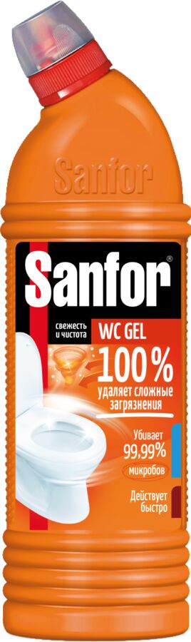 Средство для сантехники гель SANFOR WC 1л Super Power