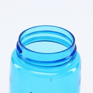 Бутылка для воды «Лови волну», 550 мл, голубая