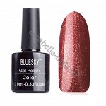 Гель-лак Bluesky №А01 вишнево-красный, с красными и золотыми микроблестками, 10мл