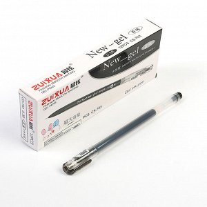 Ручка гелевая, 0.38 мм, чёрная, прозрачный корпус, бесстержневая, игольчатый пишущий узел