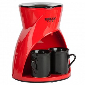 Кофеварка электрическая 450 Вт DELTA LUX DL-8131 красная