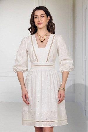 Платье Платье МиА-Мода 1032 
Состав ткани: ПЭ-65%; Хлопок-35%; 
Рост: 164 см.

Белое платье, пожалуй, имеется в гардеробе каждой модницы. Одной из самых оригинальных вариаций такого платья является к