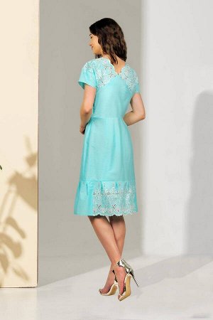 Платье Платье МиА-Мода 1037-1 
Состав ткани: Спандекс-4%; Хлопок-35%; Нейлон-39%; 
Рост: 164 см.

Платья с вышивкой ришелье &ndash; это всегда восхитительные и женственные образы, позволяющие выгляде