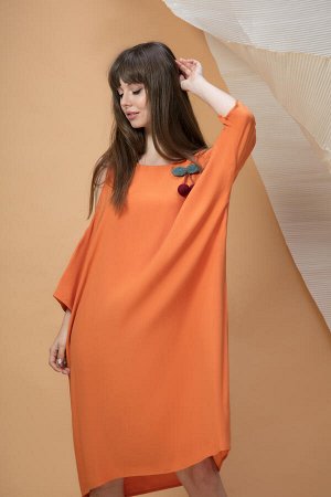 Платье Платье Lokka 463 оранжевое пламя 
Состав ткани: Вискоза-100%; 
Рост: 164 см.

Не сдаёт своих позиций в этом сезоне и полюбившийся многим стиль &laquo;оверсайз&raquo; в одежде. Он по прежнему н