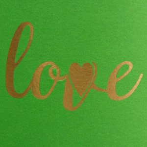 Коробка круглая, с тиснениемLoveсалатовая,18?18?18 см