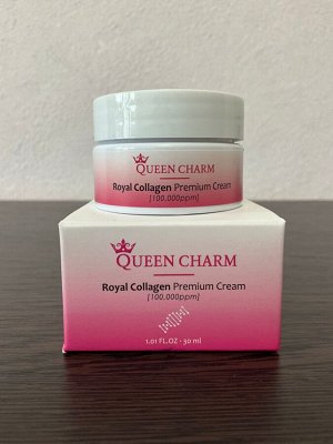 QUEEN CHARM Крем для лица омолаживающий с коллагеном 10%, 30 мл