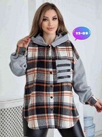 ЖЕНСКАЯ РУБАШКА ТКАНЬ ДРАП/ФЛИС