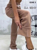 Женские штаны с начесом. Посадка: высокая