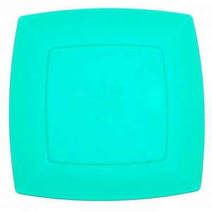 Тарелка квадратная 23,5х23,5 см, цвет МИКС