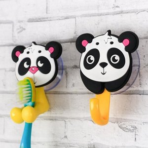 Набор "Панды", держатель для зубной щётки, крючок, мыльница, детский