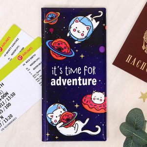 Набор "It's time for adventure", туристический конверт, обложка на паспорт, бирка на чемодан   40236
