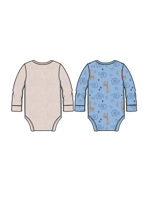 Боди детское трикотажное для мальчиков, 2 шт в комплекте