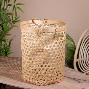 Корзина плетёная, из бамбука 35х35х45 см