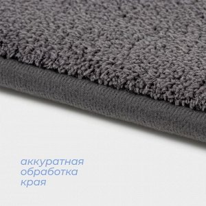 Коврик для ванной и туалета SAVANNA Bath, 40x60 см, графитовый