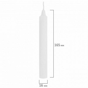 Свечи хозяйственные Standard,  КОМПЛЕКТ 6шт, до 5 часов, H=165мм, D=16мм, в пленке, LAIMA, 609205