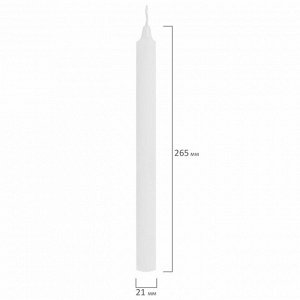 Свечи хозяйственные Maxi Life,  КОМПЛЕКТ 4шт,  до 8 часов,H=265мм, D=21мм, флоу-пак, LAIMA, 609204