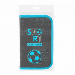 Пенал ЮНЛАНДИЯ, 1 отделение, картон с эффектом soft-touch, 19х11 см, Sport game, 272262
