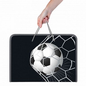 Папка для труда на молнии с ручками ПИФАГОР А4, 1 отд., пластик, органайзер, Ball kick, 272229