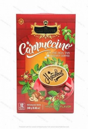 Кофе РАСТВОРИМЫЙ 3 в 1 Капучино Лесной орех (12 пач.*20г) Т.М. «King Coffee»