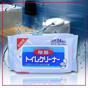 "Showa Siko" "Toilet cleaner" Влажные салфетки для очищения унитаза, 24 шт.