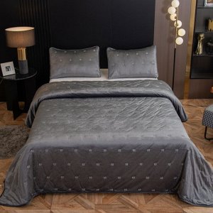 Велюровое покрывало с вышивкой Grande 160*220 и  наволочка 50-70