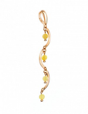 Изящная удлинённая подвеска с медовым янтарём «Кармелита», 810209008