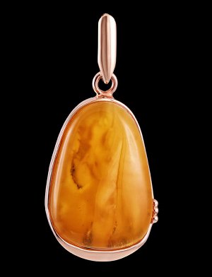 Элегантный кулон из натурального янтаря в позолоченном серебре, 710211016
