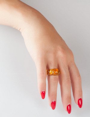 Оригинальное глянцевое кольцо «Везувий» из формованного янтаря, 708206029