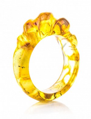 Оригинальное глянцевое кольцо «Везувий» из формованного янтаря, 708206029