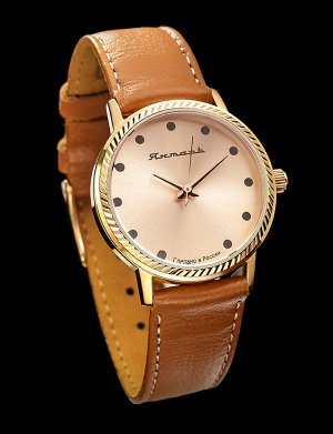 Женские наручные часы Янтарь™ на кожаном ремешке, 712012142