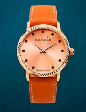 Женские наручные часы Янтарь™ на кожаном ремешке, 712012142