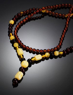 Ожерелье с подвеской из натурального цельного янтаря «Пекин», 900204566