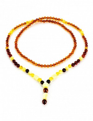Ожерелье с подвеской из натурального цельного янтаря «Пекин», 900204566