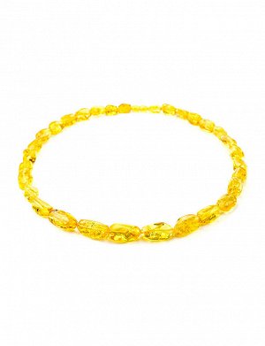Яркие бусы «Леденцы» из натурального лимонного янтаря, 700402380
