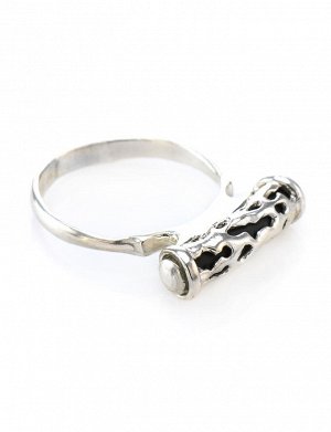 Стильное и оригинальное кольцо из серебра с каучуком «Кения», 606308328