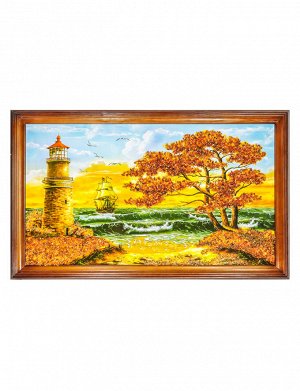 Красивый яркий пейзаж с янтарём «Солнечный берег», 708903446