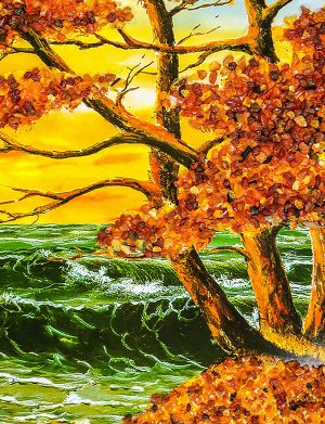 Красивый яркий пейзаж с янтарём «Солнечный берег», 708903446
