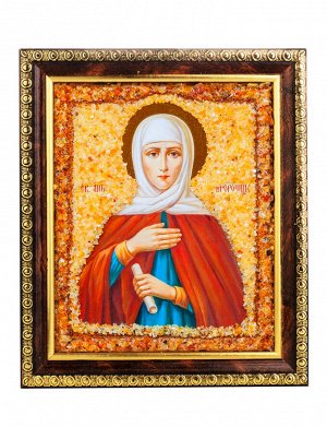 Именная икона, украшенная натуральным янтарём «Святая пророчица Анна», 906904430