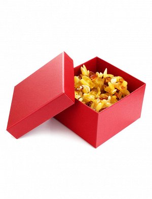 Красная подарочная коробка для бус, браслетов и сувениров 90х90х70 мм, 907805328