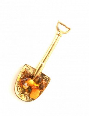 Сувенир-талисман для кошелька с балтийским янтарём «Кошельковая лопата», 605506516