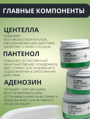 Lebelage Антивозрастной крем с центеллой азиатской Dr. Cica Cure Cream