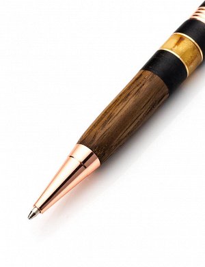 Ручка из морёного дуба и эбена со вставками из натурального янтаря, 810603201