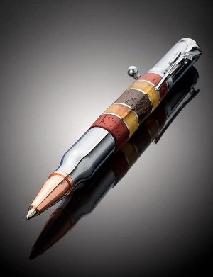 Оригинальная ручка с натуральным янтарём и деревом, 810603211