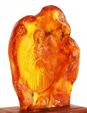 Икона «Ангел-Хранитель»из натурального цельного янтаря, 905303136
