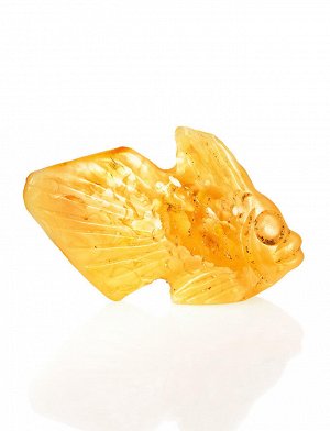 Небольшая сувенирная рыбка, вырезанная из цельного янтаря «Рыбка», 905304457